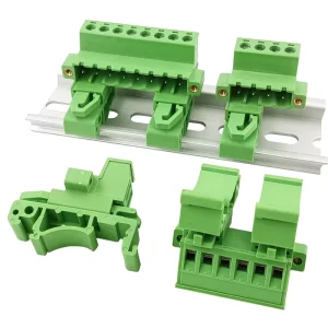 5.08mm Pitch DIN Rail Mount Solderless Terminal Header with Flange for 35mm DIN Rail Tool Free Connection