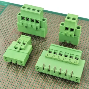 5.08mm Pitch Male Female Pluggable PCB Terminal Block Flanged Vertical Type A B with Straight or Right Angle Header