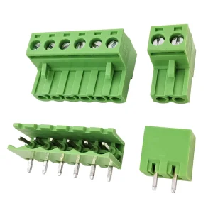 5.08mm Pitch Pluggable PCB Terminal Block Male Female Complete Set Plug with Straight Right Angle Shrouded Headers 2 24P