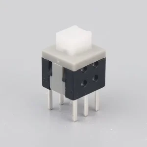 5.8*5.8 Electronic Copper Round Head Self locking 6 Pin Push Button Switches DC30V