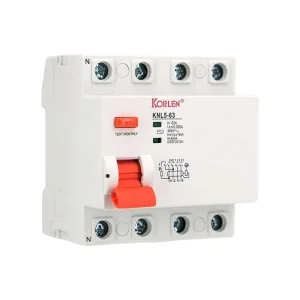 50/60Hz 4P 63A 100mA RCCB 6kA Breaking Capacity DIN Rail Mount Earth Leakage Circuit Breaker for Industrial Electronic