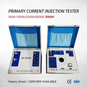 5000A Primary Current Injection Tester High Accuracy 1 Year Electronic Measurement Machine for Relay Circuit Breaker Motor
