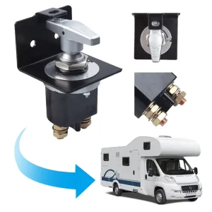 500A High Current 12V 36V 2 Pole Battery Cut Switch W Lock Out Plate Waterproof Master Disconnect Switch Fixed Handle Isolator
