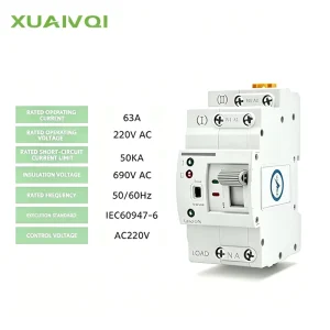50kA OEM Factory CE 2P 3P 4P PC Class 63A to 800A Dual Power Automatic Transfer Switching ATS 220V 400V