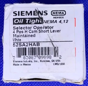 52SA2HAB Selector Switch 4 Position White IERT 30 mm