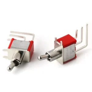 5A125V DPDT Toggle Switches Mini ON ON 2 Position 3 Pin Red MTS 102 C4 2A250V Brass Toggle Switch