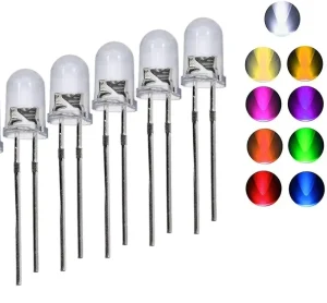 5MM High Brightness RGB SMD LED Chip with Zoom Lens for Outdoor Display Waterproof Dip in Red Color
