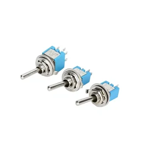 5MM SMTS 101 SMTS 102 SMTS 202 DPDT Toggle Rocker Switch 2 Pin 3 Pin 6 Pin 2 Position 125V 3A Nylon XIANG QIAN