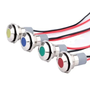 5mm Multi-color LED Indicator Light With ECE 12V Signal Pilot Lamp Waterproof IP65 Equipment Indicator Lights