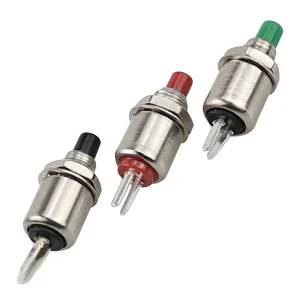 5mm Super Micro Round Self-reset Momentary Push Button Switch DS-402 Start Power Normally Open 0.5A 125V Plastic Red