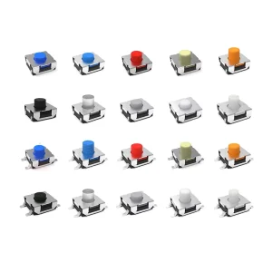 6*6 Smd 4pins Waterproof Tactile Micro Switch 3.5H Smt Blue Silicone Tact Push Button Switch