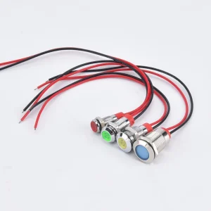 6 8 10 12mm LED Indicator Light Mini Panel Mount Signal Lamp Waterproof Metal Indicator Light