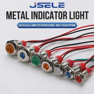 6 8 10 12mm Metal Indicator Light Dual Color Three Color Metal LED Indicator Light Waterproof Equipment Signal Indicator Light