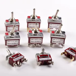 6 Pin Brown Marine SPST Chrome Extension Brass 2 Position Metal On off Locking Toggle Switch