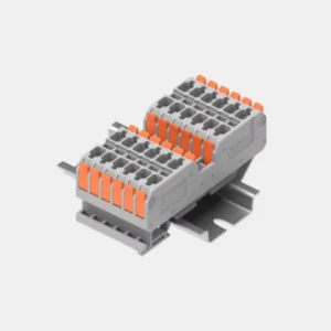 6 Pole Rail Mount Terminal Blocks DIN Rail Electrical Connector for Industrial Control and Building Wiring