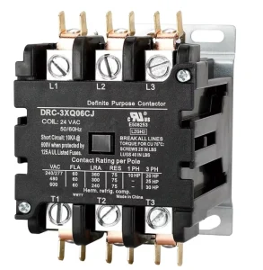 60 Amp 3 Pole Contactor 24v Coil Definite Purpose Contactor Air Conditioning AC Contactor