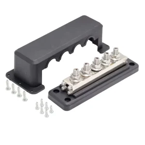 600A Heavy Duty 4way 5-Way 8way Pure Copper Screw Connection Nylon Plastic Base M10 Studs Power Ground Block Terminal