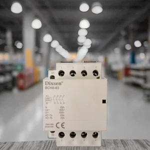 63 Series AC Magnetic Din Rail Modular Contactor 50 60Hz Model BCH8-63/4 4-Phase Electrically Efficient Industrial
