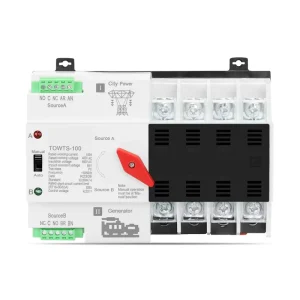 63A 100A ATS 4P 100 Amp Din Rail Dual Power Automatic Transfer Switching Changeover Switch