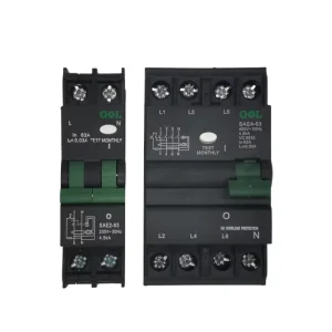 63A 1P 2P 3P 4P GOL SAE Model 400V Black Earth Leakage Circuit Breaker (ELCB) Manufactory Direct Supply