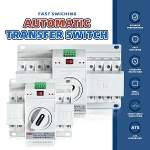 63A 2P Automatic Transfer Switch ATS Dual Power Changeover Switch 2 Position 400V