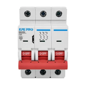 63A 3 Pole Miniature Circuit Breaker 120/240V AC MCB DIN Rail Mount Circuit Protection Switch for Industrial Electrical Systems