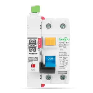 63A 30mA 100mA 300mA Smart Breaker RCCB RCD 6KA AC 2P 230V Type Automatic Self Reclosing Device Miniature Circuit Breaker
