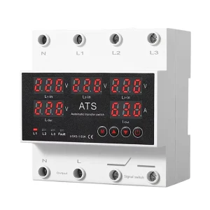63A 80A 100A ATS Dual Power Automatic Transfer Switch Three-way 5-display Over/undervoltage Protector