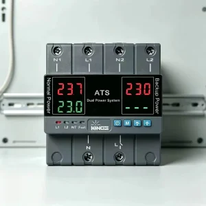 63A Dual Power Automatic Transfer Switch 4P Fire Emergency Double Break ATS for Single Phase Voltage Protection