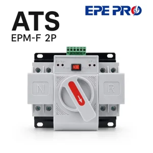63A Dual Power Automatic Transfer Switch ATS 2P AC 220V Auto Changeover Switch For Home Generator Backup Power