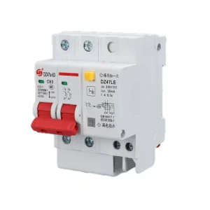 63A Leakage Circuit Breaker DZ47LE 63-2P C63A Miniature Circuit Breaker Customizable Low Voltage Circuit Breaker