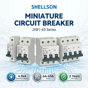 63A Low-voltage MCB 3P 4P Miniature Circuit Breaker 4.5kA Breaking Capacity Dust-proof AC Circuit Breakers