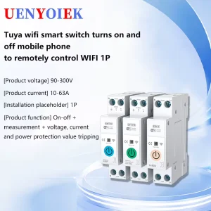 63A WiFi AC 220V Remote Mobile Phone Control Single Phase Intelligent Circuit Breakers Switch Metering Overcurrent Protection