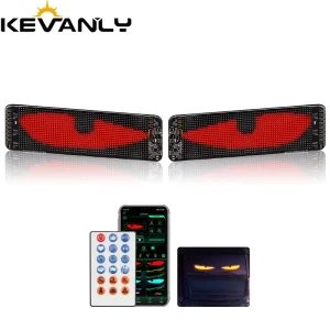 64*20 96*20 Car Windshield LED Screen Devil’s Eye App+Remote Control Programmable Screen DIY Indicator Light Animated Eyes