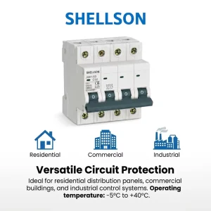 6A 10A 16A 20A 25A 32A 40A 50A 63A 1P 2P 3P 4P Electrical Overload and Short Circuit Protection Miniature Circuit Breaker MCB