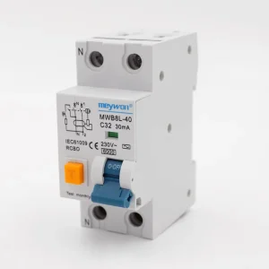 6A 10A 16A 20A 25A 32A 40A Electro Magnetic Type RCBO Residual Current Circuit Breaker 2P 4P 30mA with RCBO Made of Copper