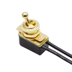 6A 125V Gold Plated Rocker Switch with On Off Toggle Blue LED Lamp 250VAC Max Voltage Model KCD1