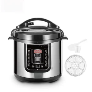 6L Large Capacity Non Stick Inner Pot Stainless Steel Housing Multicooker Rice Meat Slow Cooking Electric Pressure Cooker