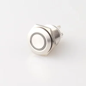 6MM 4 Pins Stainless Steel Ring LED 3V 6V 12V 24V 48V 220V Blue Green Red Momentary Metal Push Button Switch