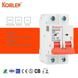 6kA 25A 2 Pole B Type Industrial Electrical System Din Rail AC Miniature Circuit Breaker MCB