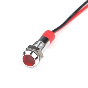 6mm 8mm 10mm 12mm Panel Mount 12V 24V Pilot Lamp Metal Indicator Light Emergency Stop Button