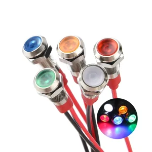 6mm LED Metal Indicator Light with Quick Installation Design Waterproof IP65 for Mass Production Equipment
