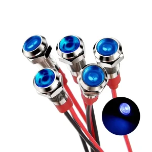 6mm Metal IP65 LED Panel Mount Indicator Light 12V 24V DC for Electronic Devices