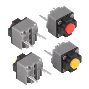 6x6x7.3mm Silent Micro Switch Red Yellow Dot Quiet Square Button 10M 20M Life Gaming Mouse Switches for Repair DIY