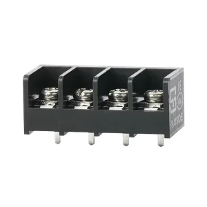 7.62mm Pitch HB762 Industrial Terminal Block Fence Type PCB Wiring Power Terminal with Black Side Foot for Use