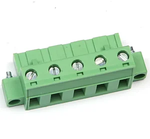 7.62mm Pitch Pluggable Terminal Block With Fix Ear 5.08mm Pitch 300V 15A XS2ESDA 7.62 KF2EDGKM 7.62