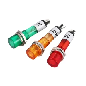7MM Small Plastic Power Indicator Signal Light 12V24V220V Opening Red Yellow Green XD7 1