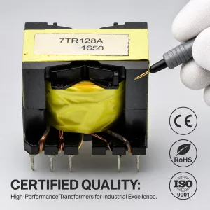 7TR128A Power Transformer EE Core for Flyback Converter SMPS Vertical Mount OEM Manufacturer