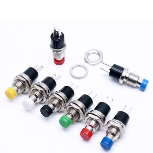 7mm Mini Push Button Switch Press to Make & Press to Break Multiple Colors Power Start Button