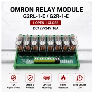 8 Channel Relay Module DIN Rail Mounting Bracket Durable and Long lasting Industrial Interface Relay Module